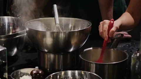 Demonstration of culinary techniques. Stock Footage 317436820