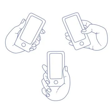 Demonstration display of a mobile phone Stock Illustration