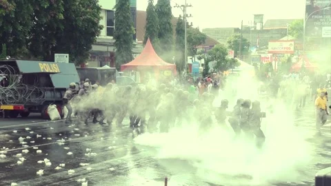 Demonstration in Indonesia (5) Stock Footage 146061155