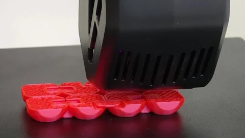 Demonstration of innovative 3D printing technology Stock Footage 312879585
