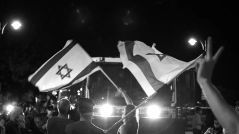 Demonstration in Israel 03 Stock Footage 156967931