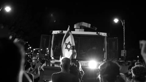 Demonstration in Israel 04 Stock Footage 156967594