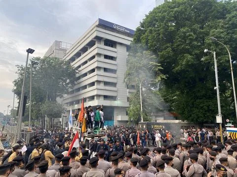 Demonstration at Jakarta Stock Photos