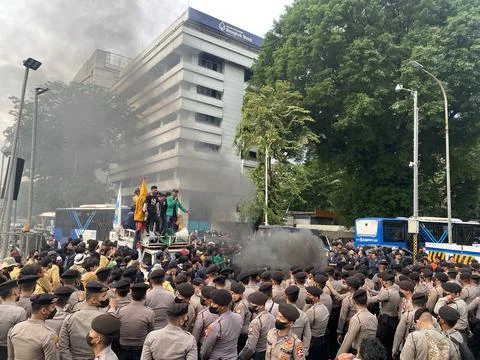 Demonstration at Jakarta Stock Photos