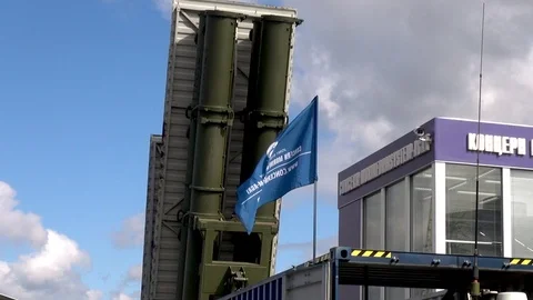 Demonstration of lowering Club-K launch module into transport container. Stock Footage 118647518
