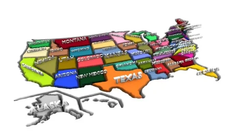 Demonstration map of the usa Vídeo Stock 69008019