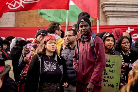  Demonstration of the movement for the right to housing for implement the ... Stock Photos