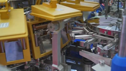 Demonstration operation of industrial fully automatic bag sealing machine Stock Footage 250519176