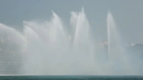 Demonstration of the possibilities of fire vessel Stock Footage 40486447