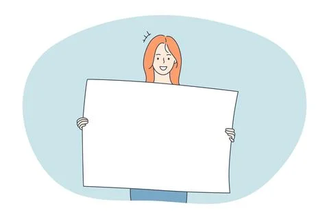 Demonstration, promotion, advertisement concept Stock Illustration