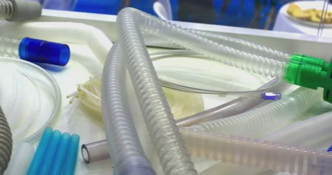 Demonstration of samples of various plastic products. Stock Footage 329222519