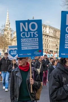 Demonstration to save the NHS Stock Photos