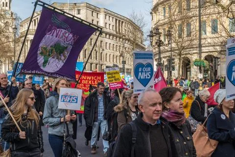 Demonstration to save the NHS Stock Photos