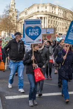 Demonstration to save the NHS Stock Photos