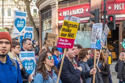 Demonstration to save the NHS Stock Photos