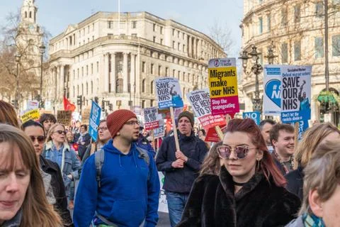 Demonstration to save the NHS Stock Photos