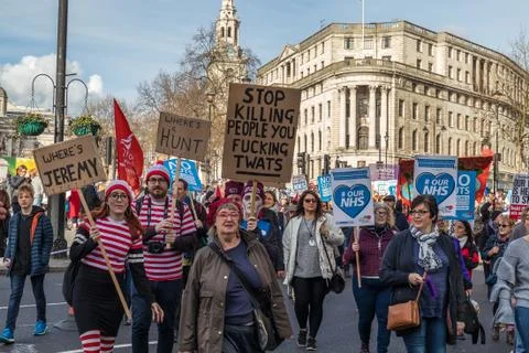 Demonstration to save the NHS Stock Photos