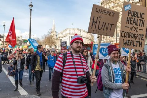 Demonstration to save the NHS Stock Photos