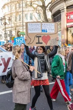 Demonstration to save the NHS Stock Photos