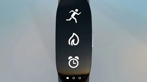 Demonstration of smart band's Interface Stock Footage 75739400