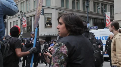 Demonstration Stop the Cops Stock Footage 56347078