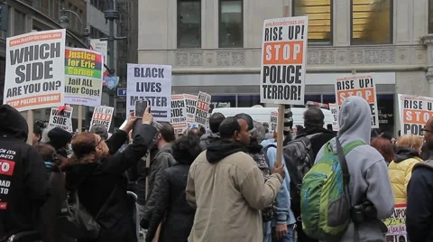 Demonstration Stop the Cops Video stock 56347149