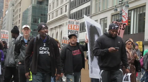 Demonstration Stop the Cops Stock Footage 56347244