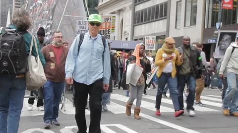 Demonstration Stop the Cops Stock Footage 56347392