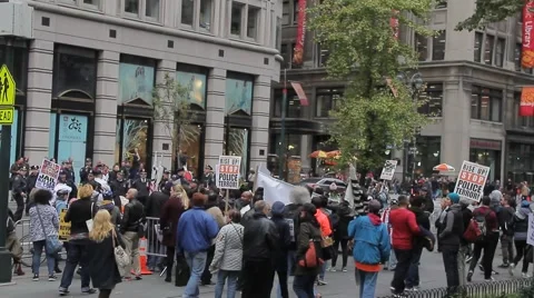 Demonstration Stop the Cops Stopped by Cops Stock Footage 56347089