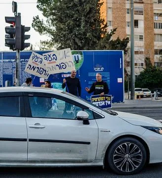 Demonstration in the street of Jerusalem Foto stock