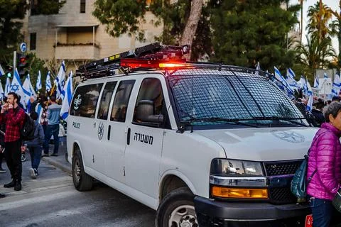 Demonstration in the street of Jerusalem Foto stock