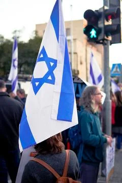Demonstration in the street of Jerusalem Foto stock