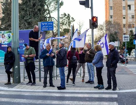 Demonstration in the street of Jerusalem Foto stock