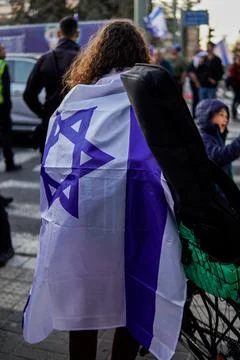 Demonstration in the street of Jerusalem Foto stock