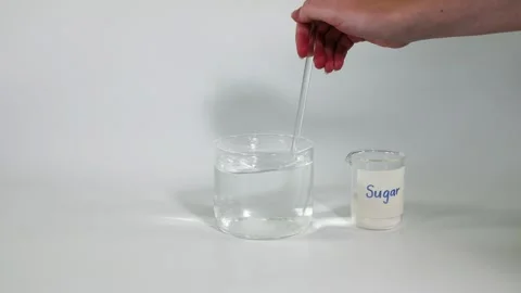 Demonstration of Sugar Dissolving in Water Vidéo 277253074