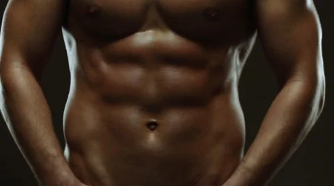 Demonstration of torso muscles Stock Footage 53144456