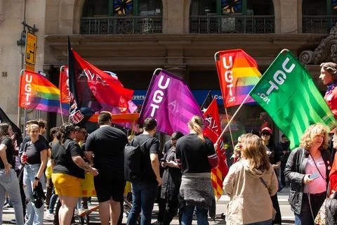Demonstration on Worker's Day May 1, 2024 Stock Photos
