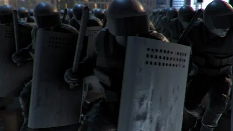 Demonstrations and  protests Video stock 115113753