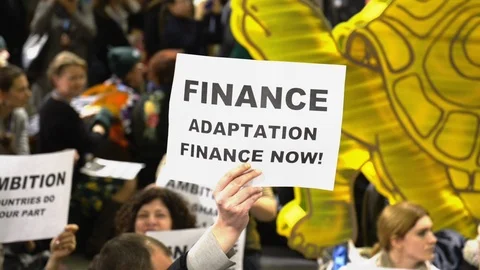 Demonstrations at COP21 in Paris Stock Footage 95980994