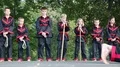 Demonstrations of martial arts at martial arts festival in Feofania park in Kiev HD Footage