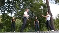 Demonstrations of martial arts at martial arts festival in Feofania park in Kiev HD Footage