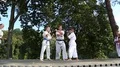Demonstrations of martial arts at martial arts festival in Feofania park in Kiev HD Footage