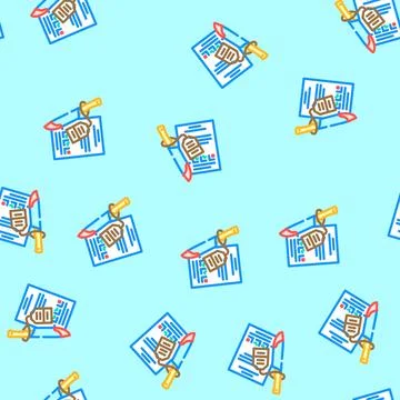 Demonstrative evidence crime vector seamless pattern Illustrazione stock