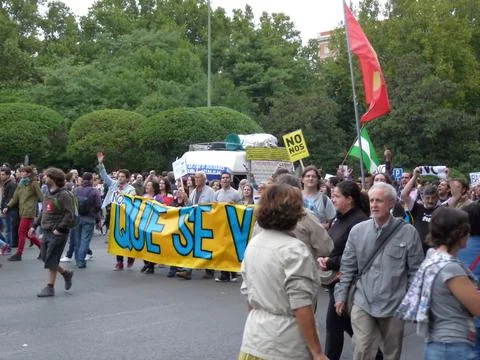 Demonstrators in front of the Congress Stock Photos
