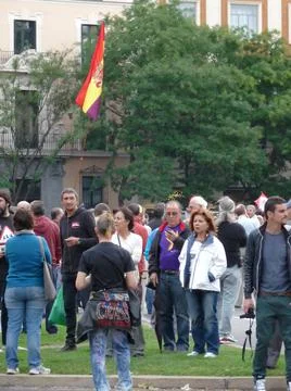 Demonstrators in front of the Congress Stock Photos