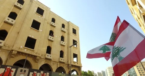 Demonstrators protest against the proposed session of the Lebanese parliament Stock-Footage 120094679