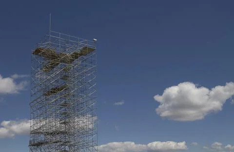 Demountable construction of an observation tower Stock Photos