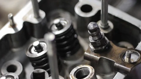 Demounted engine macro footage Stock-Footage 129023513