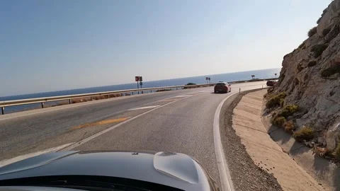 Demre, Turkey - August 22, 2026 Road sign on a winding highway Stock Footage 344643425
