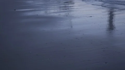 Den Haag Beach Package 17 | Cinematic evening blackbeach sand Stock Footage 116187785